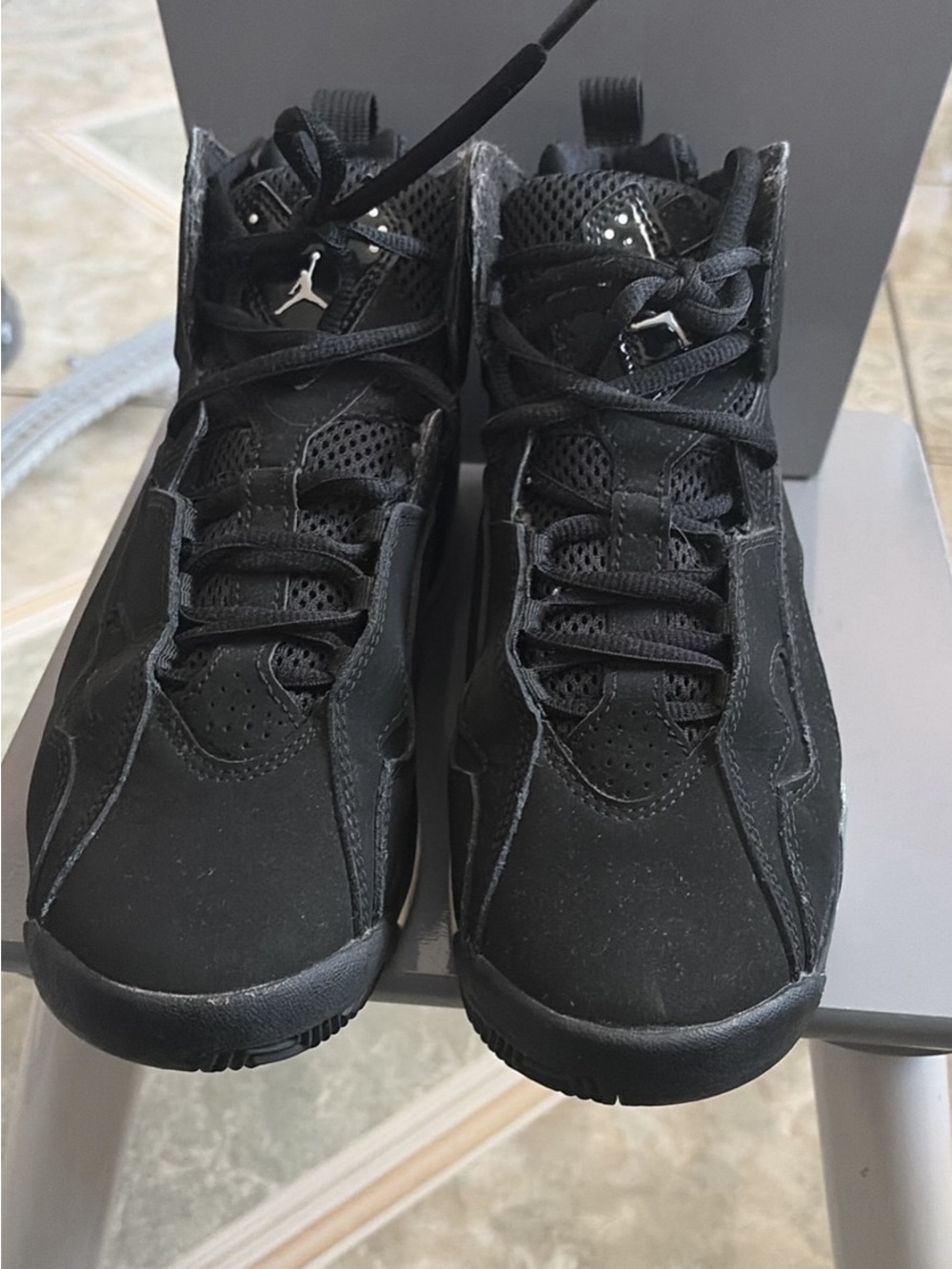 Jordan All-Black High-Top Basketball Sneakers
